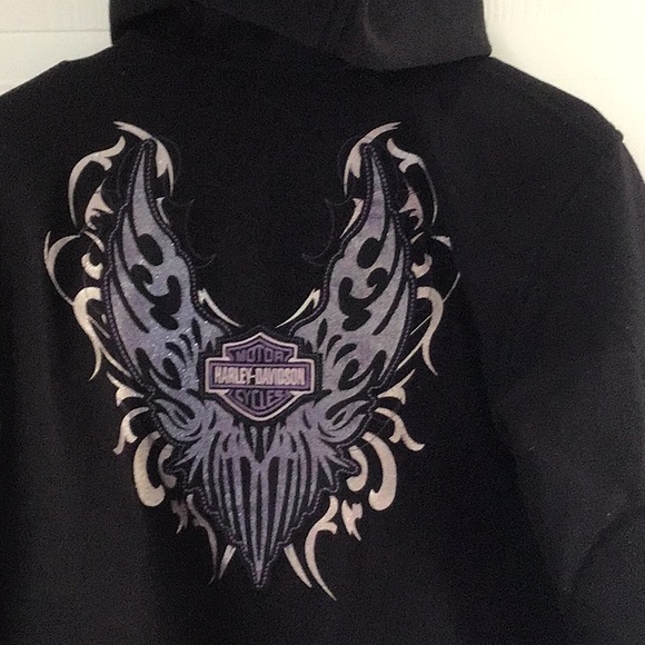 Harley Davidson woman’s hood zip up jacket - Picture 2 of 5
